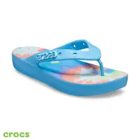 在飛比找蝦皮商城優惠-Crocs 卡駱馳 (女鞋) 厚底紮染圖案經典克駱格-208