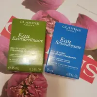 在飛比找蝦皮購物優惠-全新盒裝 CLARINS 克蘭詩 藍色寧靜水15ml 綠色朝