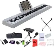 FUQID Adult Professional Keyboard Piano, 88-Key Music Teaching Smart Electric Keyboard Piano Instrument Set(White,Standard)