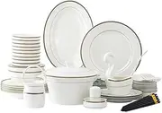 European Bone China Tableware Set Home Ceramic Dishes Phnlem Bowl Tableware-Paris Spring 28 Heads