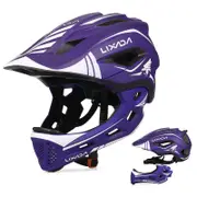 Lixada Kids Detachable Full Face Helmet Children Sports Safety Bike Helmet Protective Gear for blue/white
