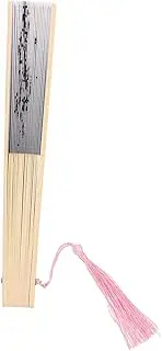 LIGIGWASH Retro Hand Fan with Tassel Traditional Folding Fan Ideal for Dance Festival Prop Handheld Folding Fan Vintage Style Handheld Fan