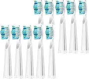 NWHEJIRM Replacement Toothbrush Heads Compatible For Seago SG-575/507B/551/958/908/909/917/610/659/719/910/548 Electric Toothbrush(WHITE 10pcs)