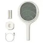 Electric Fly Swatter Indoor Fruit Fly Zapper Gnat Trap White Q6H91435