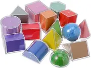 ROMISBABA Counting Cubes 3d Shapes for Teaching Light Table Manipulatives Set for Kids Toys