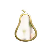 Rayell 32cm Aluminium Wall Mirror Poire Vanity Home Decorative Display Gold