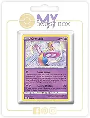 my-booster SWSH06-FR24-MB-064 Cresselia 064/198 Holo or Reverse (Random), Myboost X Epée et Bouclier 6 Règne de Glace, Box of 10 French Pokémon Cards