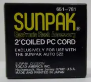 Sunpak 2' Coiled PC Cord Flash Accessory For Use With Auto 522 Flash (651-781)
