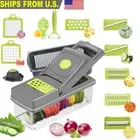 15 in 1 Multi-function Vegetable Slicer Kitchen Mandolin Potato Food Chipper USA