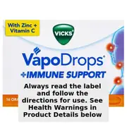 Vicks VapoDrops + Immune Support Orange Menthol Lozenges 16 Pack