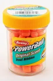 Berkly PowerBait Biodegradable Trout Nibbles Fluorescent Orange TNFO