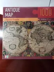 Go! Games Antique World Map 1000 Piece Jigsaw Puzzle Sealed NEW