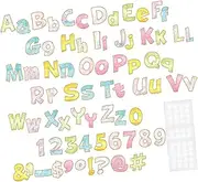 OHPHCALL 1 Set Watercolor Alphabet Letters Die Cut Letters for Bulletin Board Classroom Decor for Home Parties DIY Projects and Playroom Decoration
