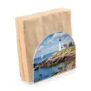 Napkin Holder, Lighthouse on Beach Napkin Holder for Table Standing Napkin Ho...