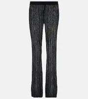 [Petar Petrov] Petar Petrov Giulio rIbbed-knit flared pants AU 12 black