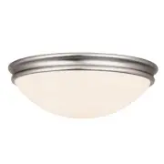 Access Lighting 20726LEDDLP Atom 3 Light 14"W LED Flush Mount - Silver