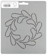Quilting Stencils Feather Quilt Patterns 5" Circle Feathered Block Hand Template