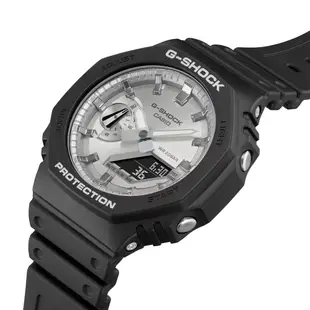 CASIO 卡西歐 G-SHOCK 農家橡樹 纖薄黑銀雙顯腕錶 45.4mm / GA-2100SB-1A