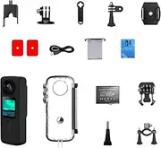 4K60fps Ultra HD Action Camera with 2.0-inch IPS Touch Screen and Bicycle Helmet Accessories Kit for Vlogging,Cycling,Motorcycle