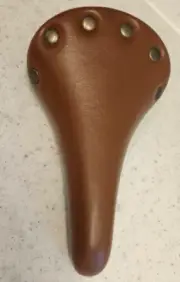 NEW Velo brown synthetic leather retro look Rivets Bicycle Saddle Seat