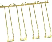 RedDreamer 14-Inch Gold Wine Glass Rack, Under Cabinet Wine Glass Holder Stainless Steel Stemware Rack - Hanging Stemware Holder for Cabinet Kitchen Bar, Set of 4