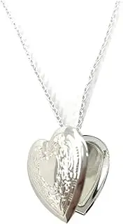 [ZAHSY] Silver Heart Locket Necklace for Girls Lockets for Women That Hold Pictures Picture Pendant Necklace for Men Best Friend Lockets That Hold Pictures