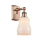 Innovations 1W 391 Ellery 1 Light Sconce, Antique Copper/White - 516-1W-AC-G391