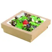 PacknWood 210KRAYB195 60 Oz. Small Kray Box With Window Base & Lid- Pack Of 200