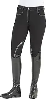 [Ovation] Women's Euro Melange Zip Front Knee Patch Cotton Breeches