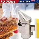 Stainless Steel Bee Hive Smoker Beekeeper Smoker Tool Heat Chamber Equipment