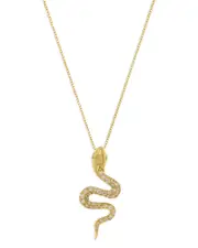 Bloomingdale's Fine Collection Diamond Snake Pendant Necklace in 14K Yellow Gold, 0.22 ct. t. w.