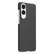 X-LEVEL Compatible For Samsung Galaxy S25 Edge Case Compatible with MagSafe Carbon Nanofiber+Metal Lens Frame Phone Cover Black