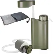 Water Filter System Camping | 6-Grade Backpacking Hand Pump Filter | Lightweight 0.01μm Water Purifier, Portable Filter, Hand Pump Water Purifier with Compass for Family-Outdoor