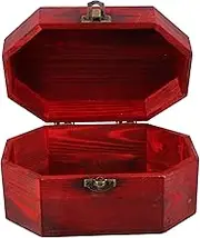 Luxshiny Sturdy Wooden Box Plain Wooden Storage Box for Kitchen Home Handheld Portable Storage Case Retro Decorative