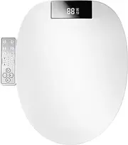 Bidet Toilet Seat, Unlimited Warm Water Heated, Warm Air Dryer, Rear and Feminine Washing, Soft Closed Toilet Lid, Night Light, Smart Toilet Seat with Bidet Requires Outlet (Elongated)