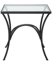 Uttermost Alayna Metal & Glass End Table