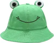[Vackutliv] Mommy and Me Frog Bucket Hat Cute Green Froggy Hats Kids Froggie Cap Teen Gifts for Girl