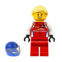 在飛比找蝦皮購物優惠-LEGO 樂高 75886 法拉利 女 紅衣 賽車手 含頭髮