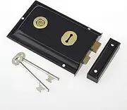 Yale Locks P334 Rim Lock Black Finish 156 x 104 mm Visi Pack