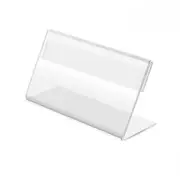 Clear Shop Stand Tag Acrylic Sign Display Holder Label Price Name Card