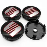 4pcs 56mm 60mm Car Wheel Center Hub Cap Rim Cover Emblem Stickers Accessories For Seat Ibiza 6j 6l Fr Ateca Altea Xl Leon 2 Leon 60MM black red