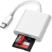 Loydia USB C SD Card Reader, Camera Card Viewer Reader SD Card Reader Adapter Compatible with iPhone 15/ Pro Max/Pro/Plus, iPad Pro, MacBook Pro/Air, Galaxy S8 to S23