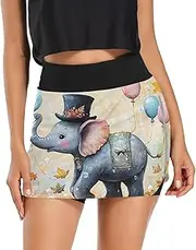 [Joisal] Person Earth Tree Golf Skorts with Pockets Womens Summer Skirts for Running Tennis Workout