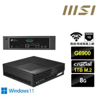 在飛比找momo購物網優惠-【MSI 微星】雙核{鎧龍鐵匠W} Win11迷你電腦(G6