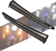 HCmotorku Motorcycle Side Fairing Lower Lights Turn Signal Running Light Fit for Harley Touring Street Gilde Road King Road Gilde Electra Glide Ultra Limited 2014-2024 Black Housing Smoke Lens