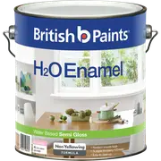 British Paints Extra Bright Semi Gloss H2O Enamel Paint - 4L