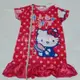 【HELLO KITTY 短袖 連衣裙 紅色 綢緞 L 100cm 3-5歲】女童 卡通 小洋裝 T恤 上衣 凱蒂貓