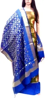 Indian Pakistani Gorgeous Banarasi Katan Silk Salwar Kameez Suit Dress Material