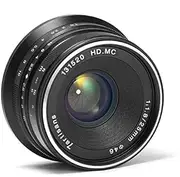 7artisans 25mm F1.8 Manual Focus Prime Fixed Lens for Fujifilm Fuji Cameras X-A1 X-A10 X-A2 X-A3 X-at X-M1 XM2 X-T1 X-T10 X-T2 X-T20 X-Pro1 X-Pro2 X-E1 X-E2 X-E2s - Black