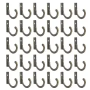 Wall Hooks, 30Pcs - Zinc Alloy Single Prong Vintage Clothes Hook (Bronze,24mm)